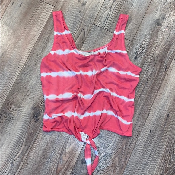 Forever 21 Tops - EUC F21 tie dye/tie front tank